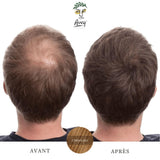 Poudre densifiante cheveux chatain homme avant apres Avey