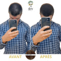 Poudre densifiante cheveux chatain homme avant apres Avey