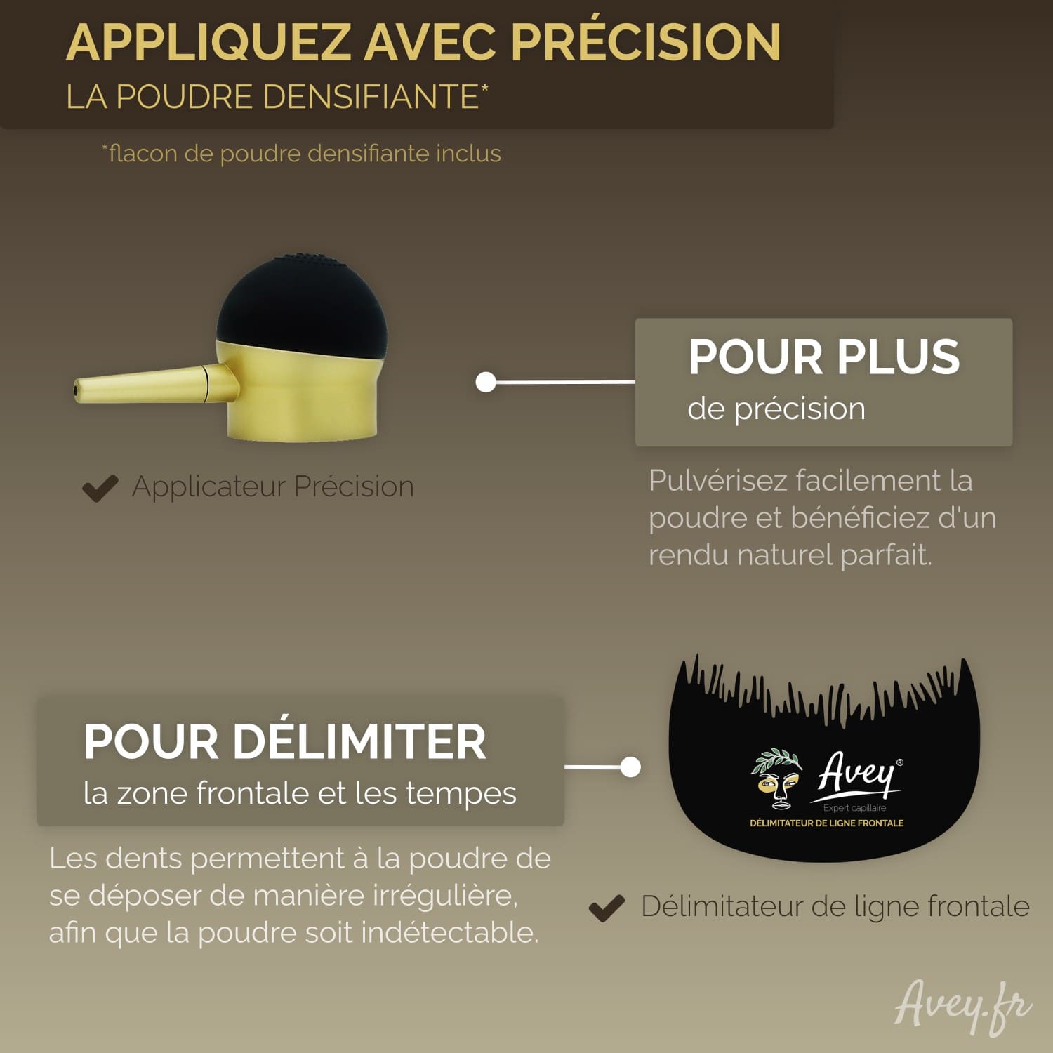 Spray Fixateur AVEY 120 Ml Pour Poudre Densifiante - Augmente La Tenue Des Cheveux, Neuf