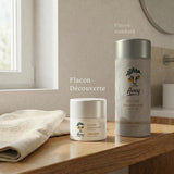 Comparaison entre le flacon découverte et le flacon standard de poudre densifiante cheveux Avey
