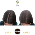 Poudre densifiante cheveux chatain femme avant apres Avey