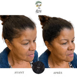 Poudre densifiante cheveux noir femme avant apres Avey