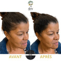 Poudre densifiante cheveux noir femme avant apres Avey