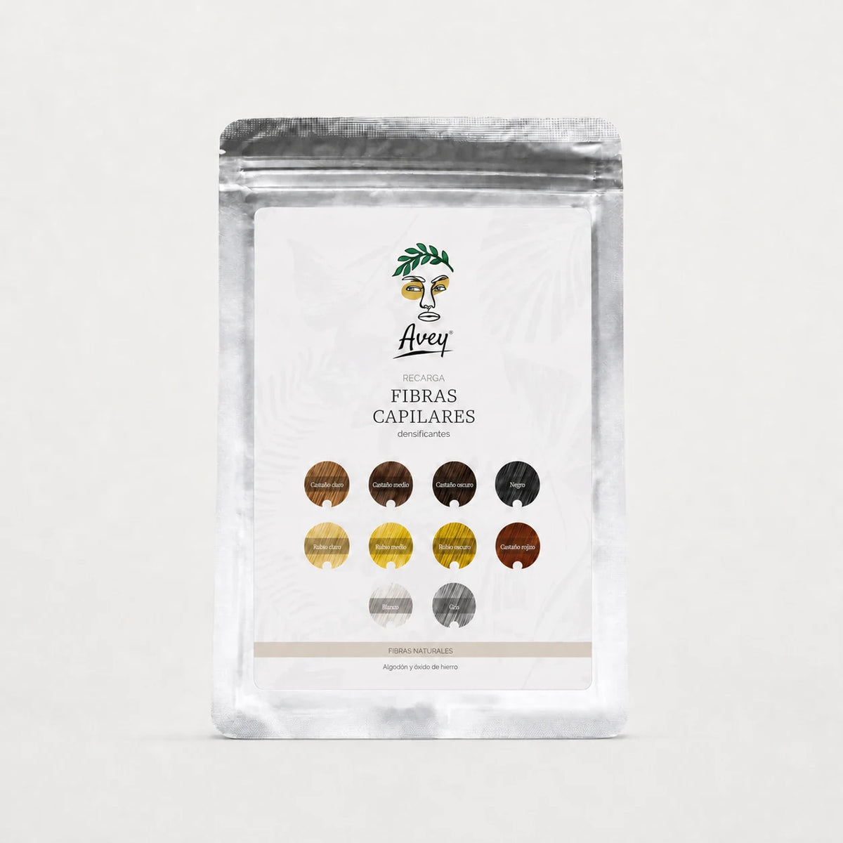 Recarga de fibras capilares Avey disponible en 10 tonos